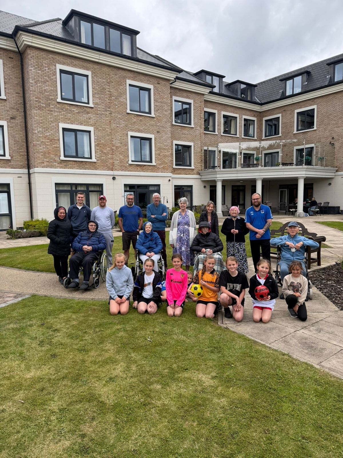 At Beverley Parklands, residents welcomed in members of Hall Road Under 10 girls’ team for a host of football-themed games