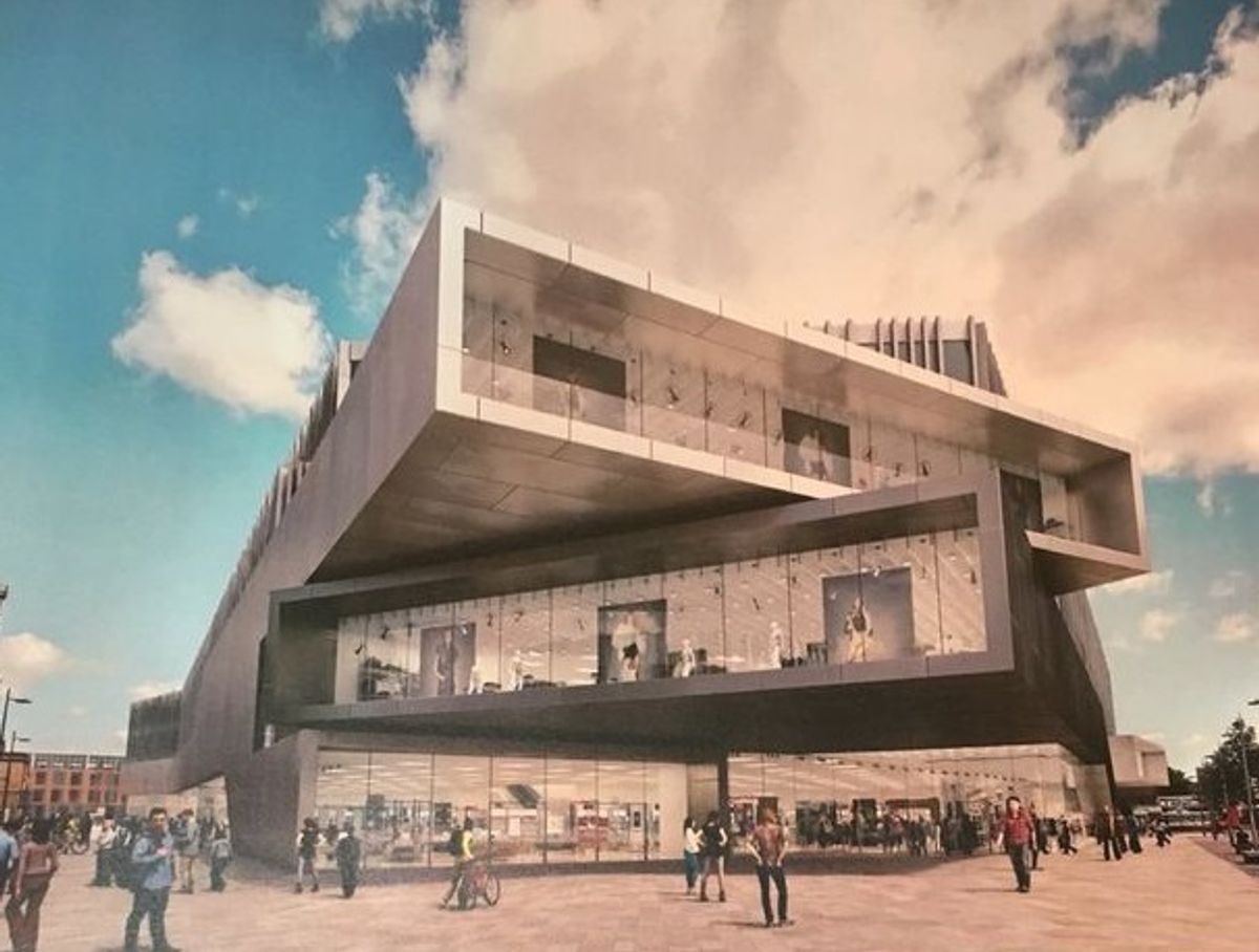 An even earlier mock-up of Albion Square, issued in 2018, shows how retail was set to dominate designs. 