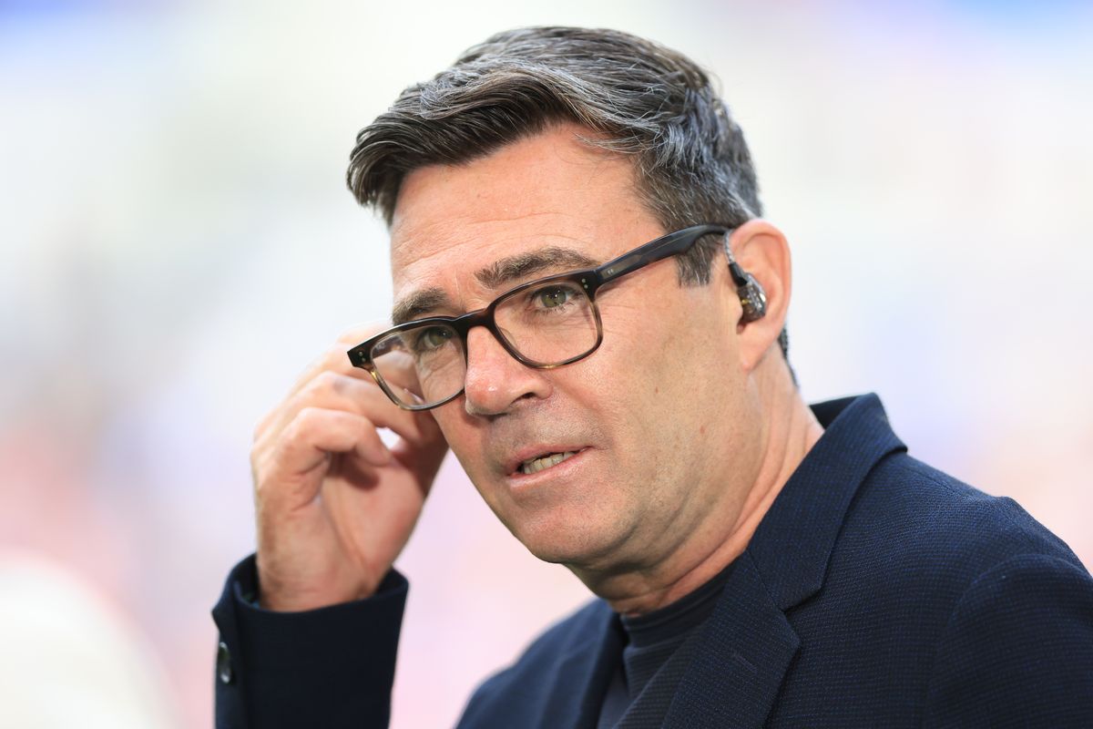 Andy Burnham being interviewed by Sky Sports ahead of the Betfred Super League match at the Hill Dickinson Stadium, Liverpool. 