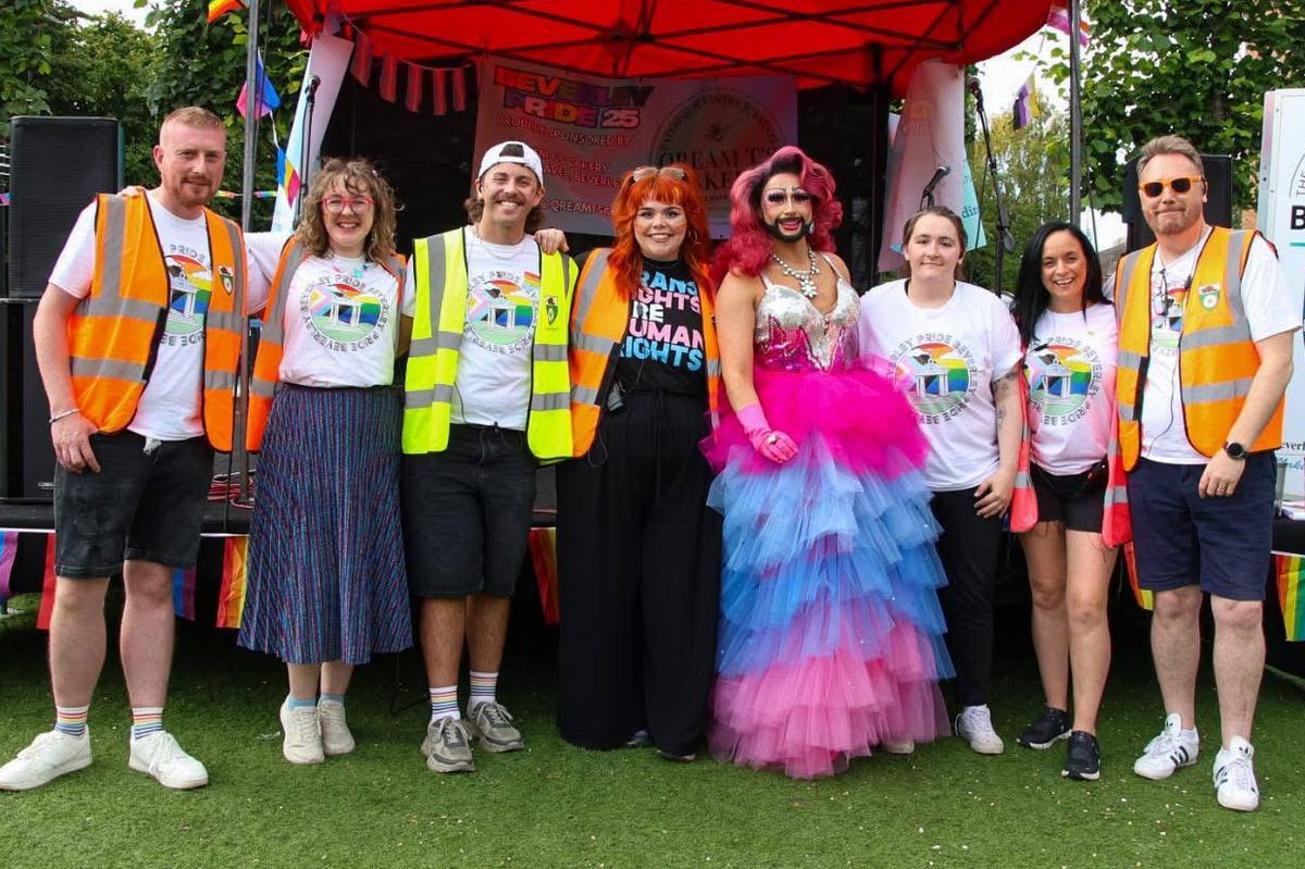 Beverley Pride organising committee at a previous pride event