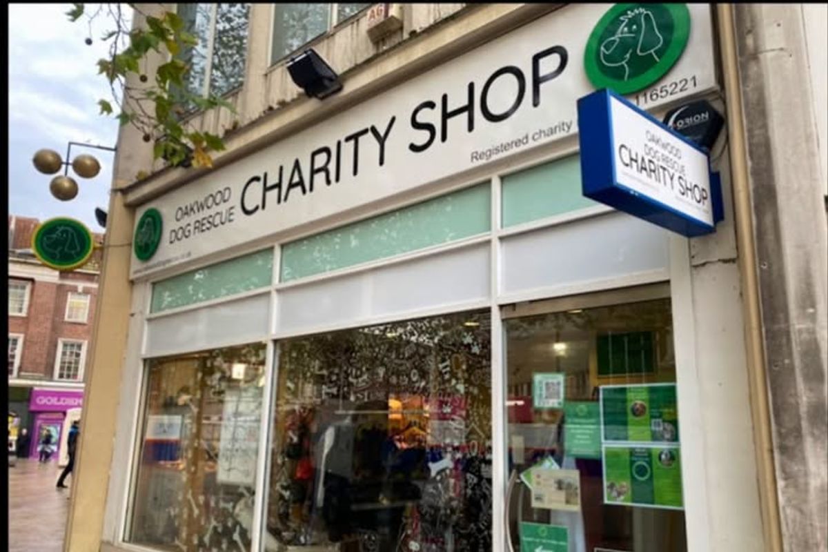 Oakwood Charity Shop, where a woman exposed herself and urinated on the floor