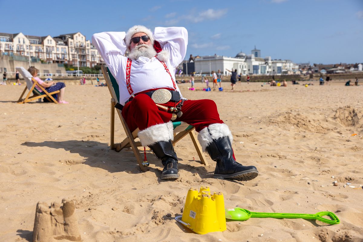 You might just spot Santa on the beach on Bridmas Day