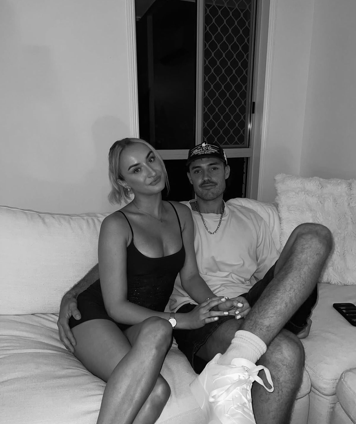 Shona and George when they were together in Australia
