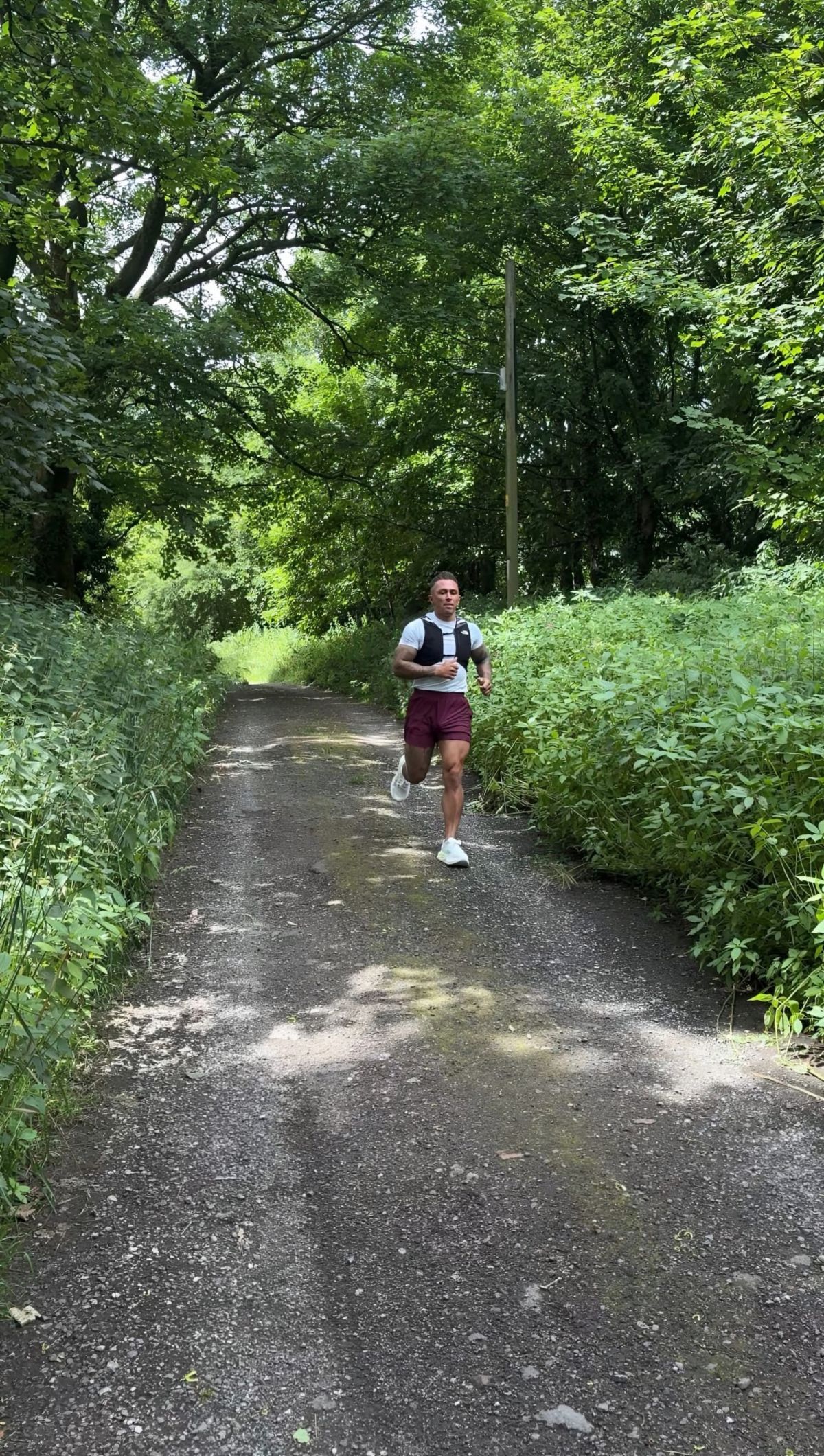 Adam Sykes on one of his training runs ahead of the August ultra marathon