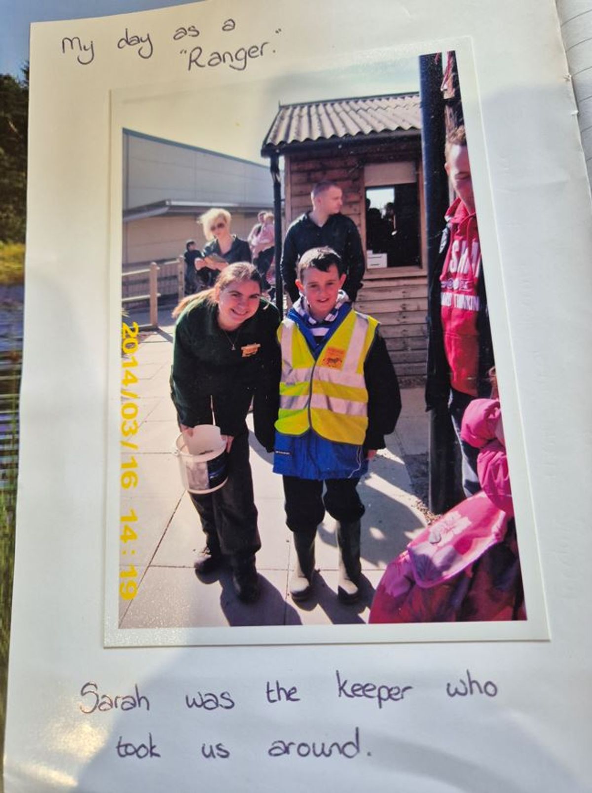 Josh has kept a photo from his ranger experience
