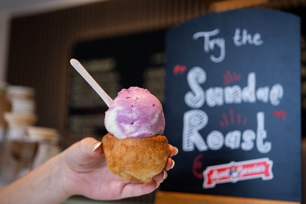 The Sundae Roast - a combo of Aunt Bessie's Yorkshire pudding and Yorkshire Dales Ice Cream