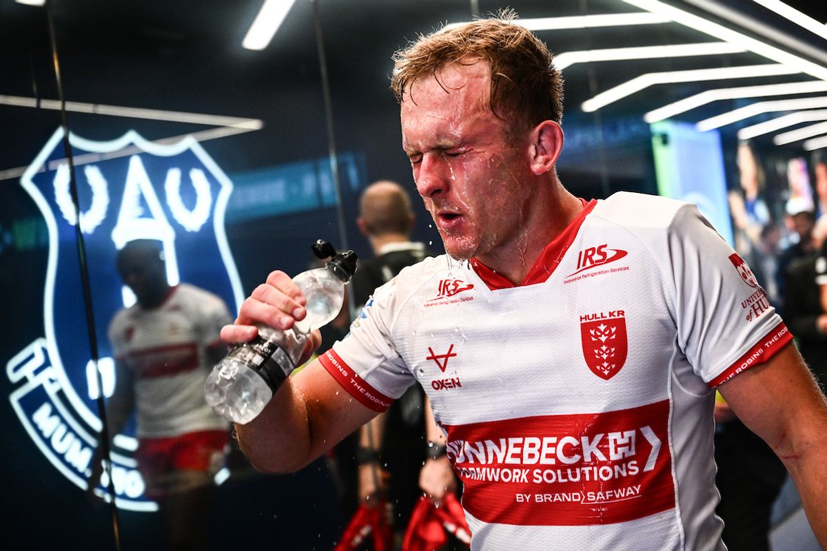  Jez Litten of Hull KR cools off at Magic Weekend 