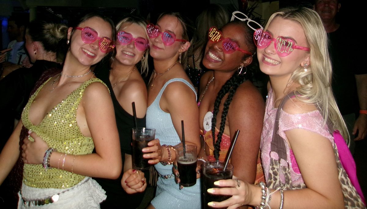 A group of seven girlfriends flew to Ibiza for a 24-hour holiday