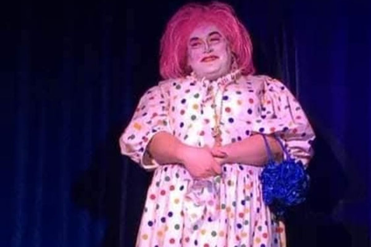 Vince Matfin performing in one of his company's pantomimes