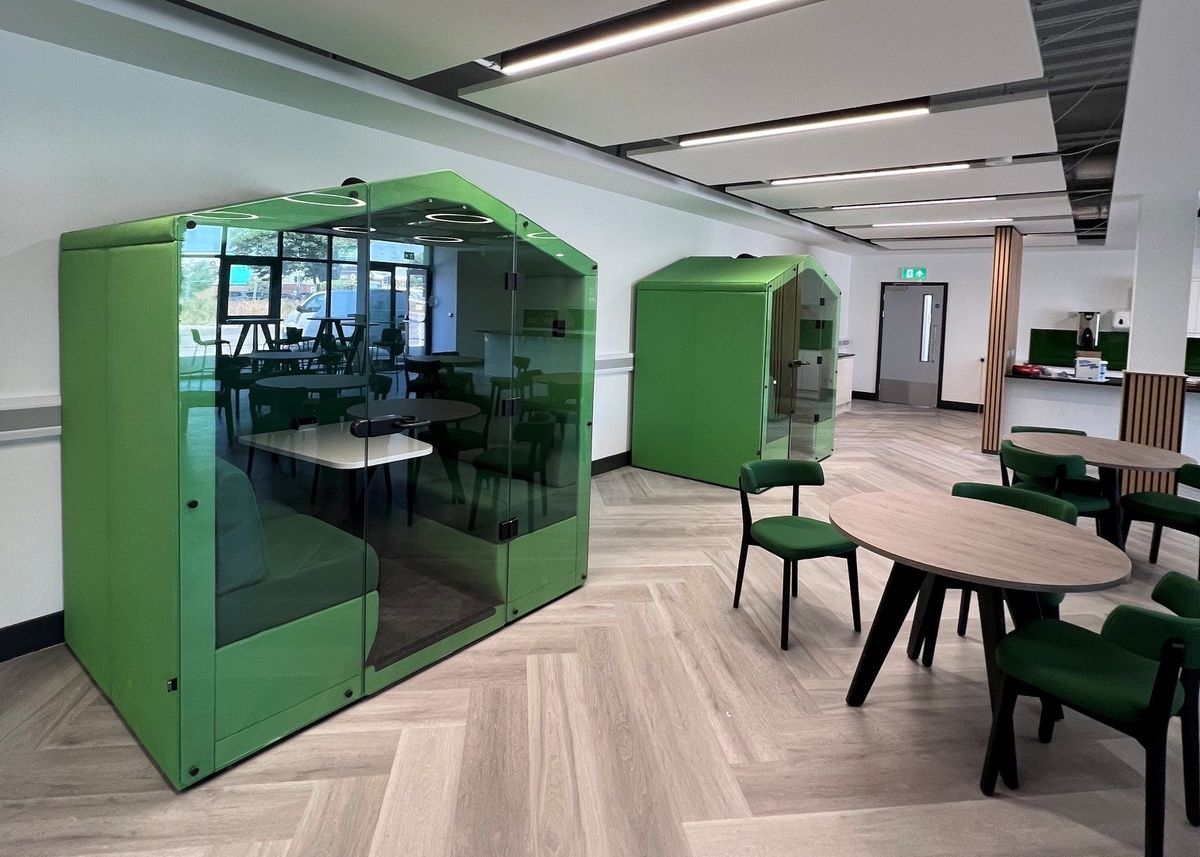 An interior photo of the new ambulance station