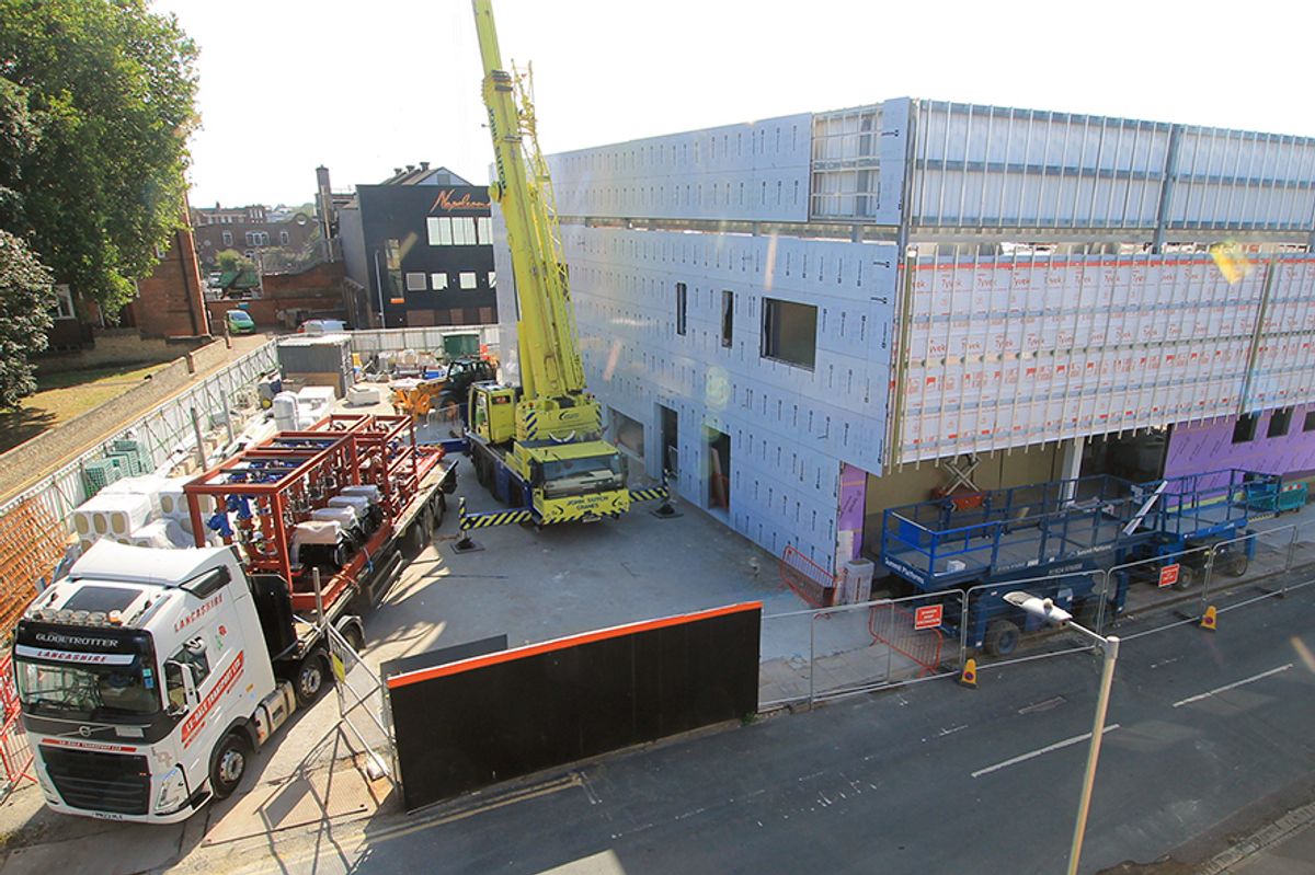 One of the skid modules arriving at the Hull Energy Centre.