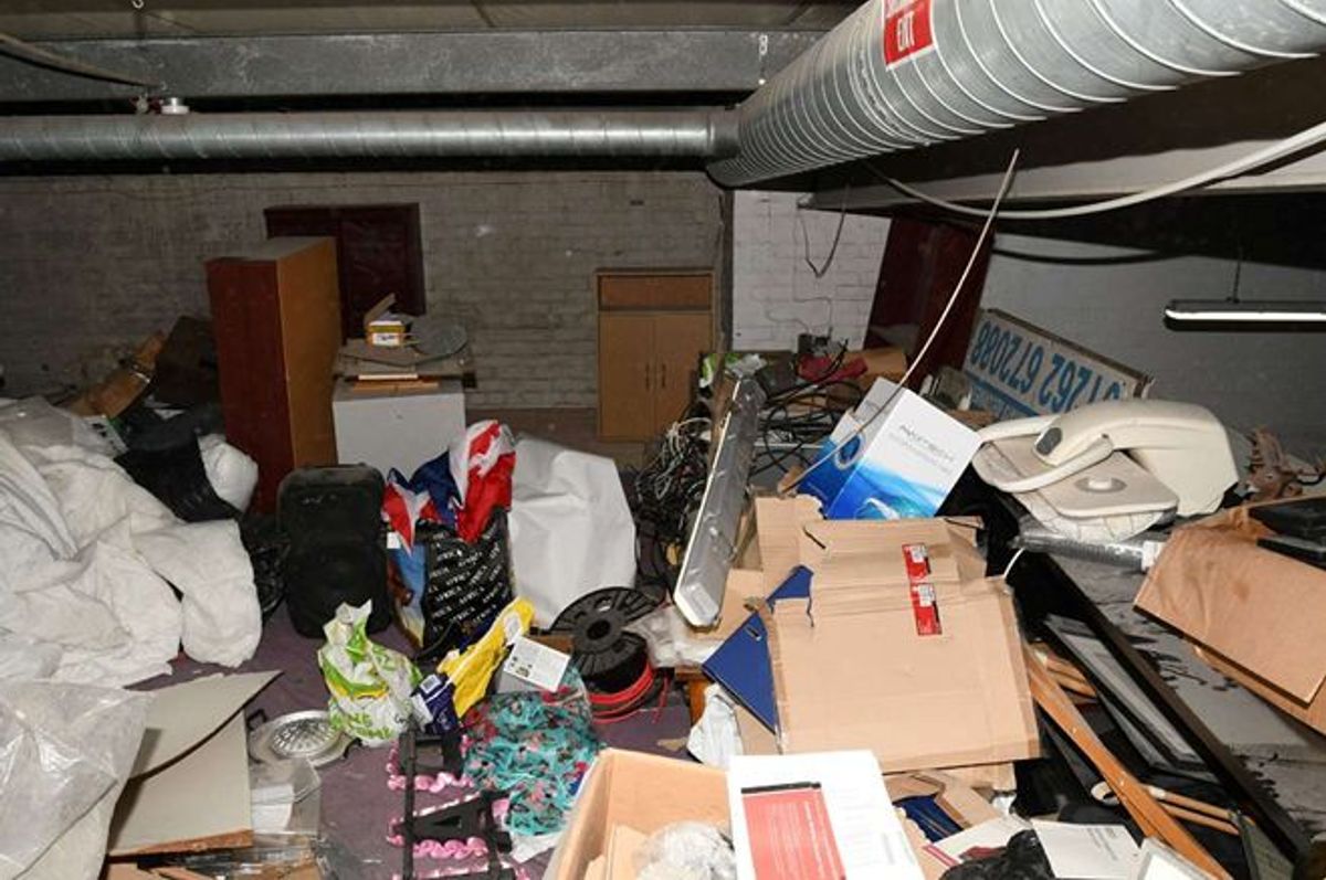 An image released by Humberside Police inside premises of Legacy Independent Funeral Directors in Hull