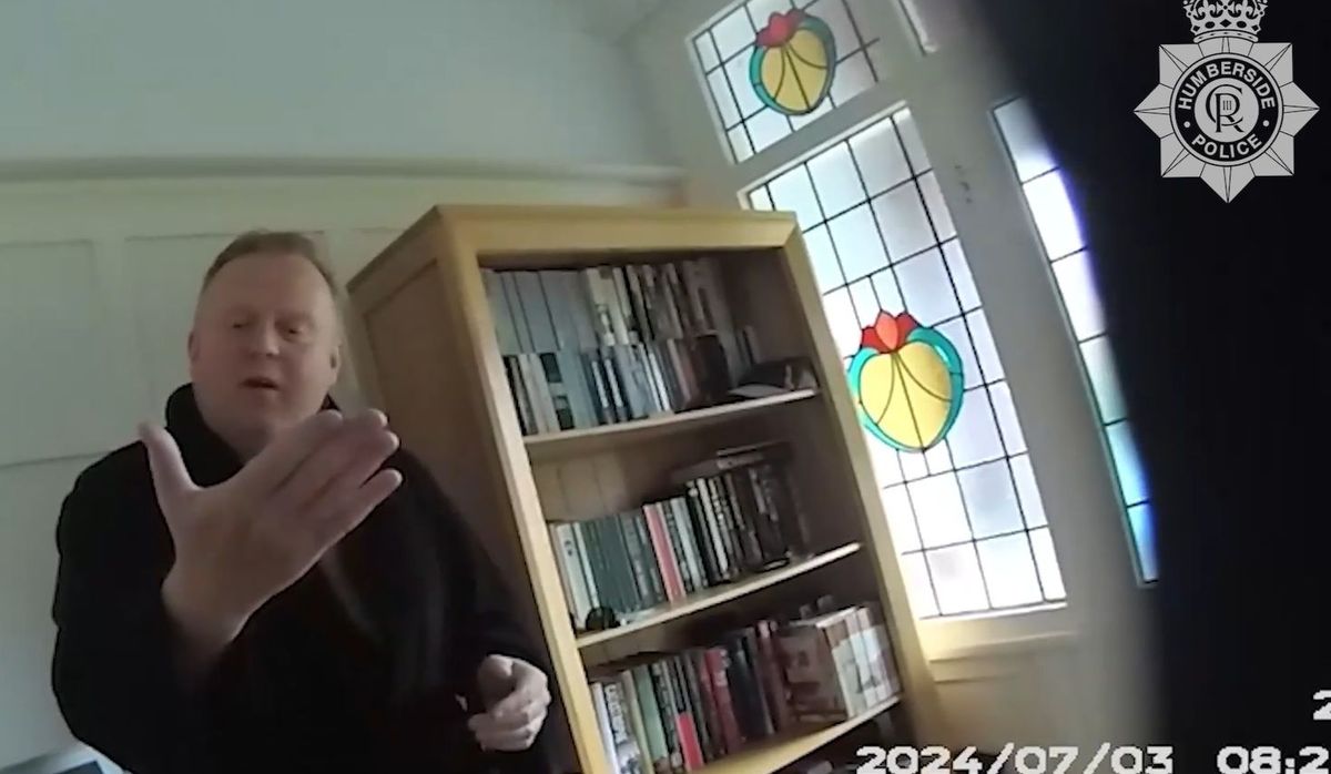 Humberside Police bodycam footage of second arrest of Robert Bush, director of Legacy Independent Funeral Directors in Hull