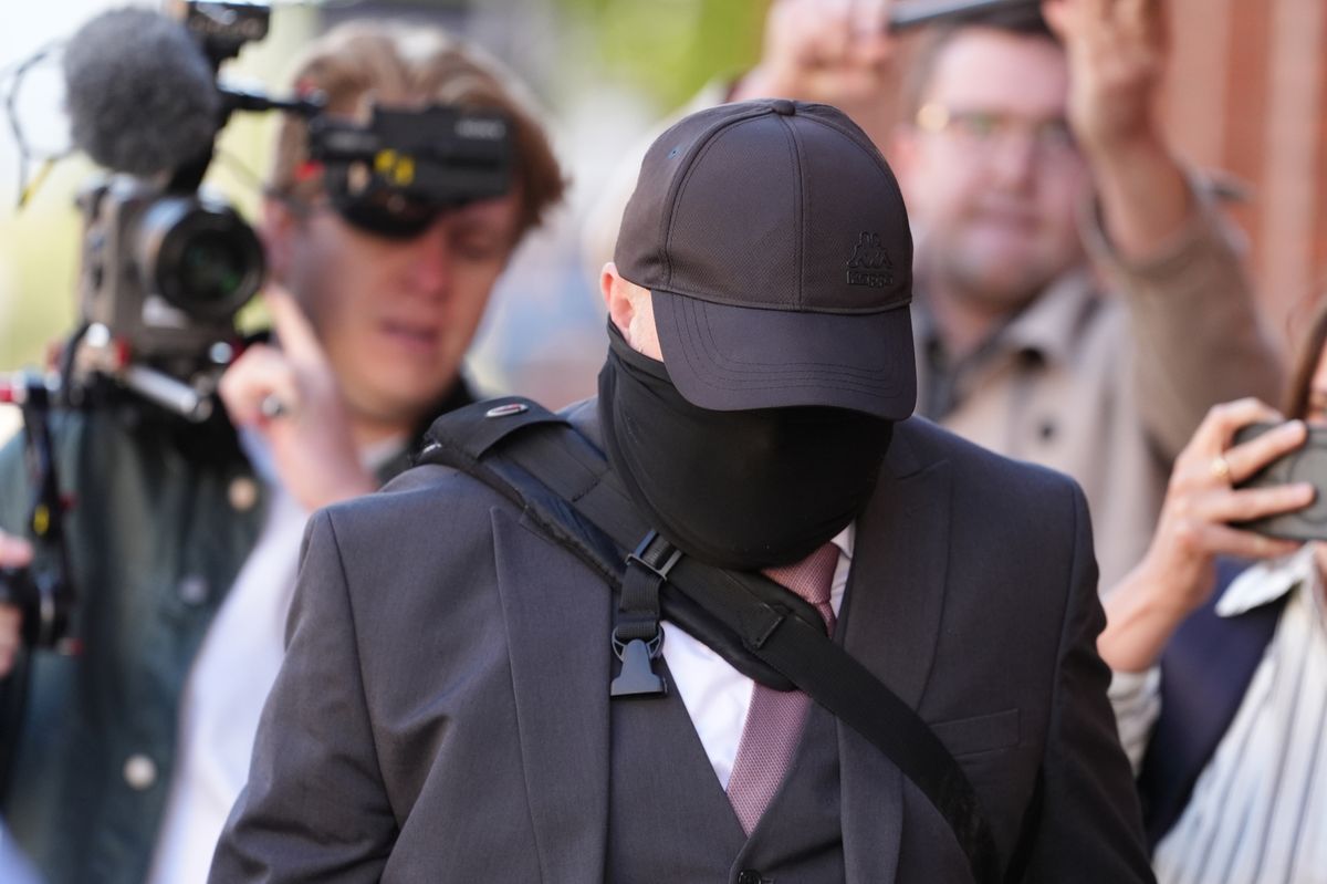 Former funeral director Robert Bush arrives at Hull Crown Court for sentencing after admitting 67 charges in relation to his business, Legacy Independent Funeral Directors