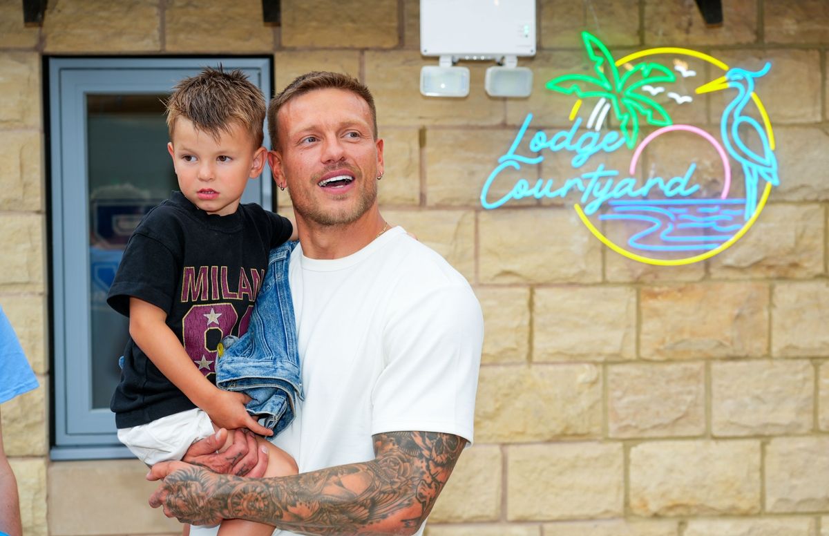 Alex Bowen and his son Abel at Martin House