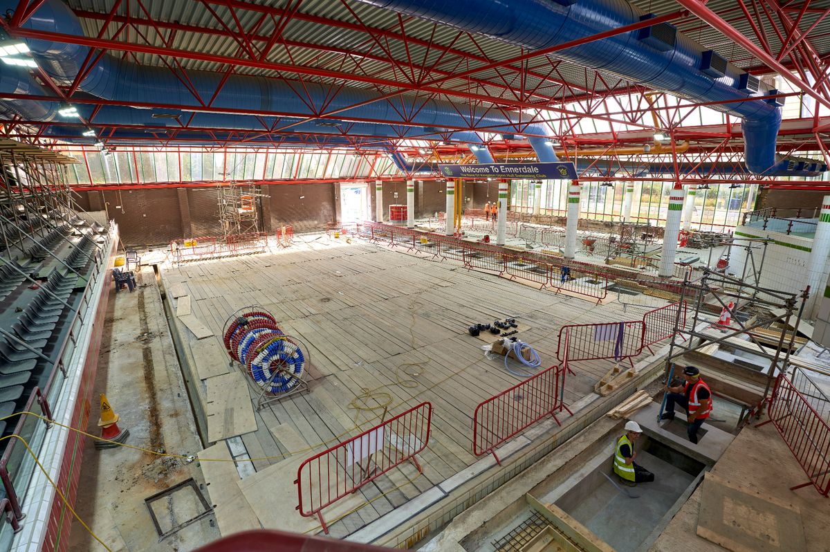 Inside Ennerdale Leisure Centre. Pipeworks were found to be in a poorer condition than initially expected.