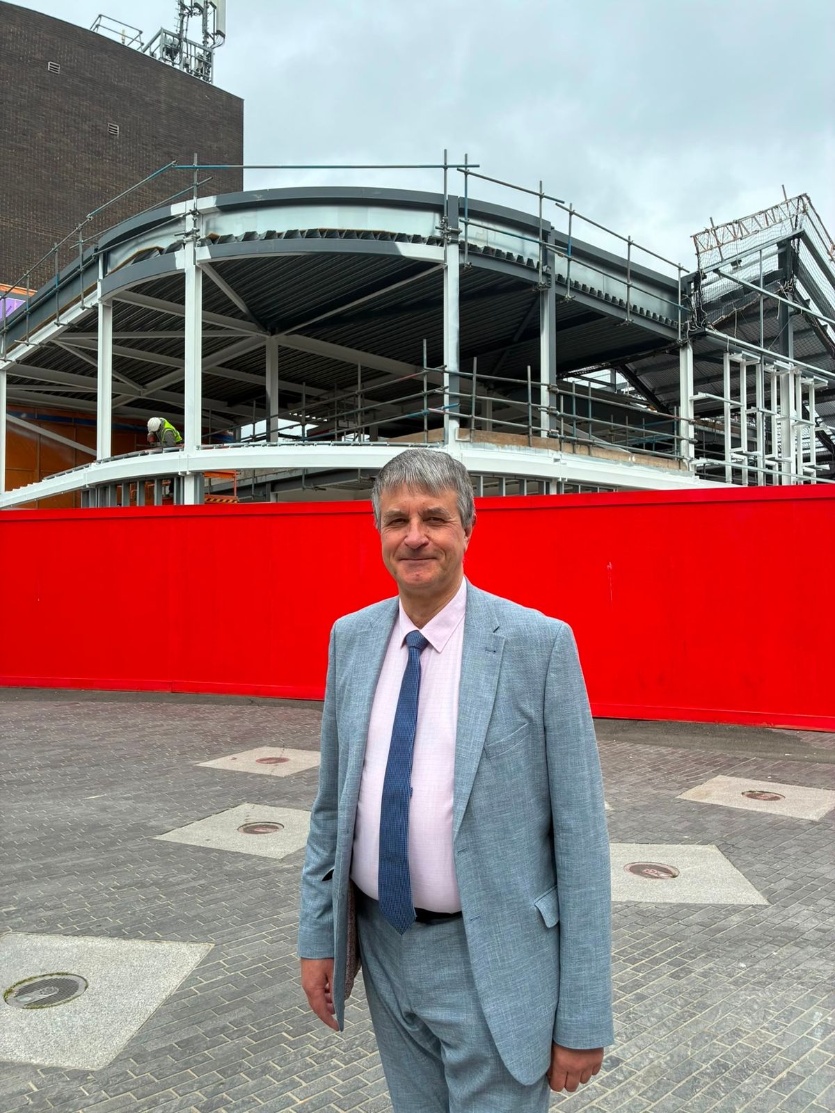 Cllr Philip Jackson pictured outside the redevelopment of the western end of Freshney Place, Grimsby, said it had taken a year for the Humber Growth Board to be constituted