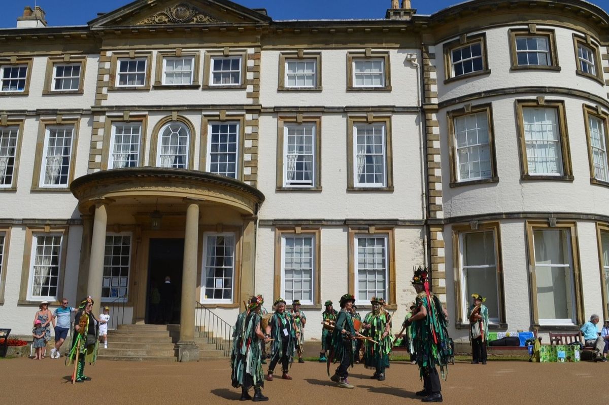 Morris dancing outside Sewerby Hall, near Bridlington