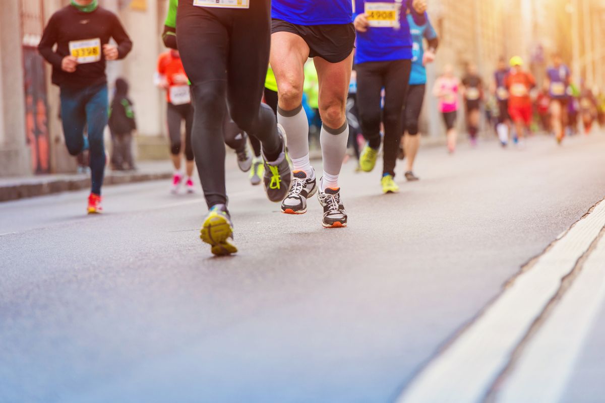 Thinkstock generic image of runners at a city race / marathon