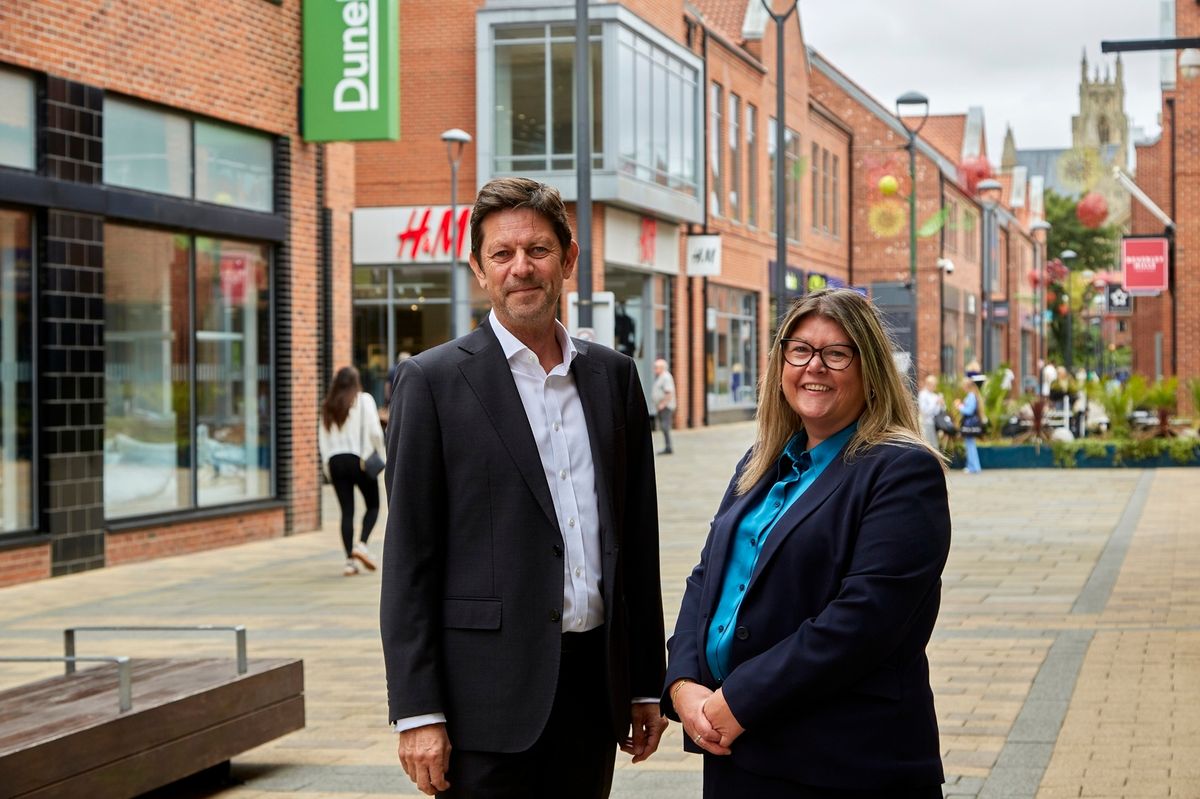 Newly-appointed centre manager Amy Whittaker with Wykeland Group head of retail and leisure, Jason Platten, at the Flemingate centre in Beverley.
