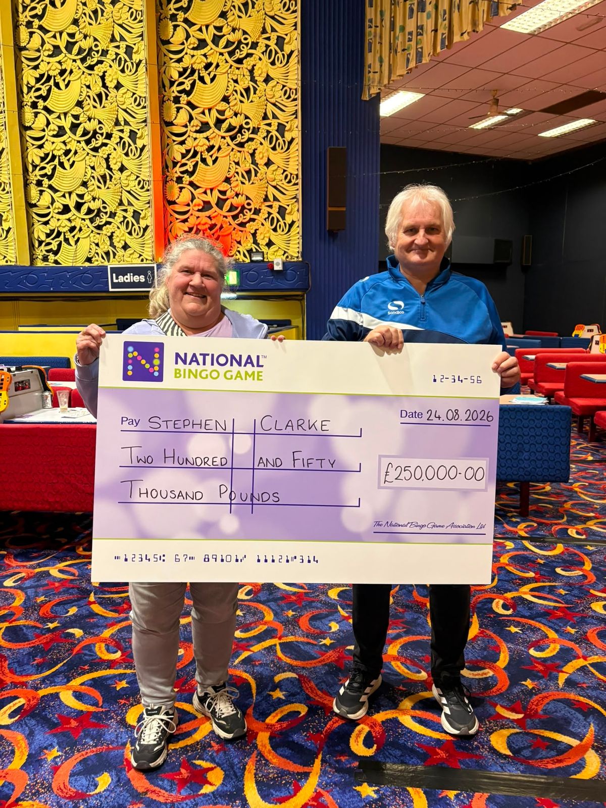 Stephen and Dawn Clarke won the £250,000 National Bingo Game jackpot during a trip to Bridlington