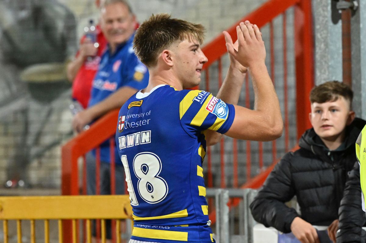 Warrington's Ewan Irwin after victory over Hull KR.