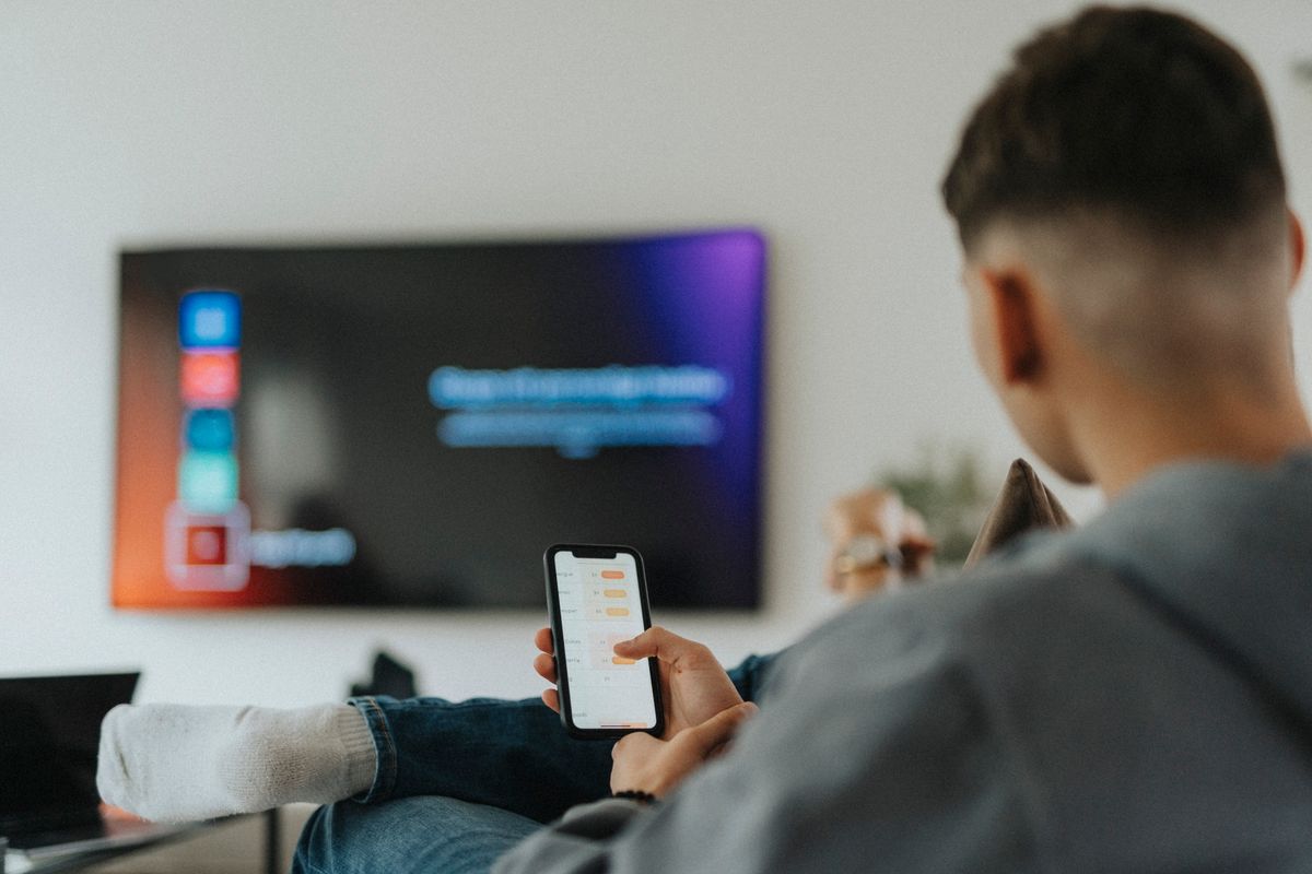 watching TV