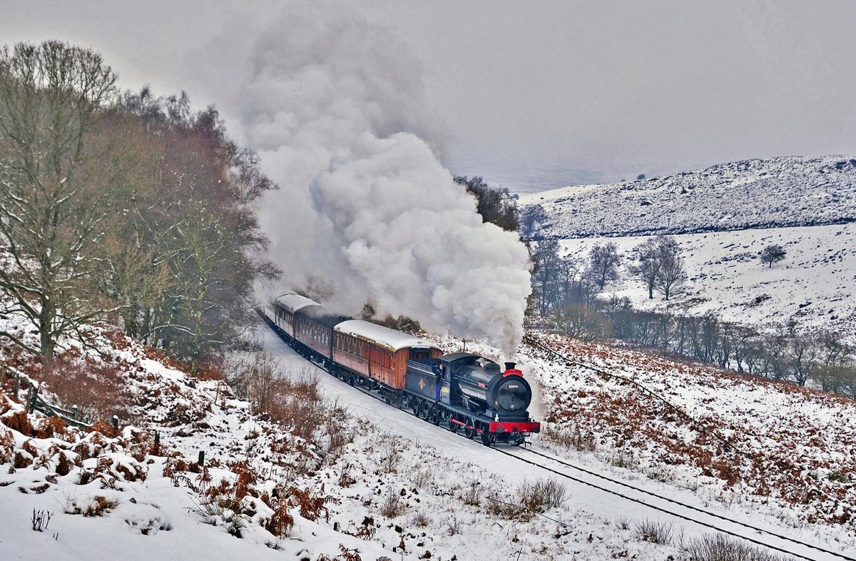 Puffing through the snow ... enjoy festive dining among the glorious North Yorkshire Moors scenery