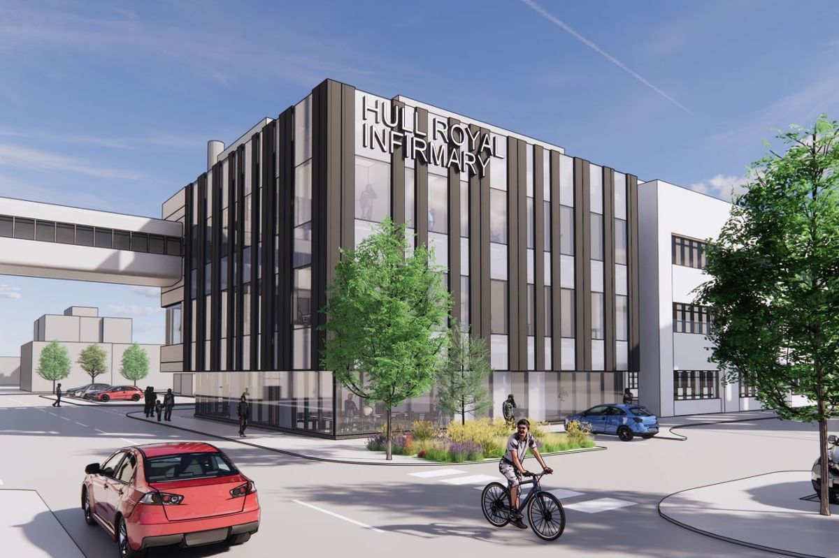 An artist's impression of the new Care Co-ordination Centre building at Hull Royal Infirmary