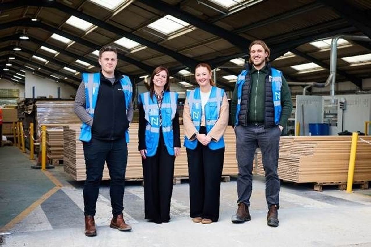 L-R: Phil Brown (MD at Naturewall), Becky Young (Relationship Manager at HSBC UK), Maisie Callow (Commercial Manager at Naturewall), Jed Foster (Head of Operations at Naturewall)