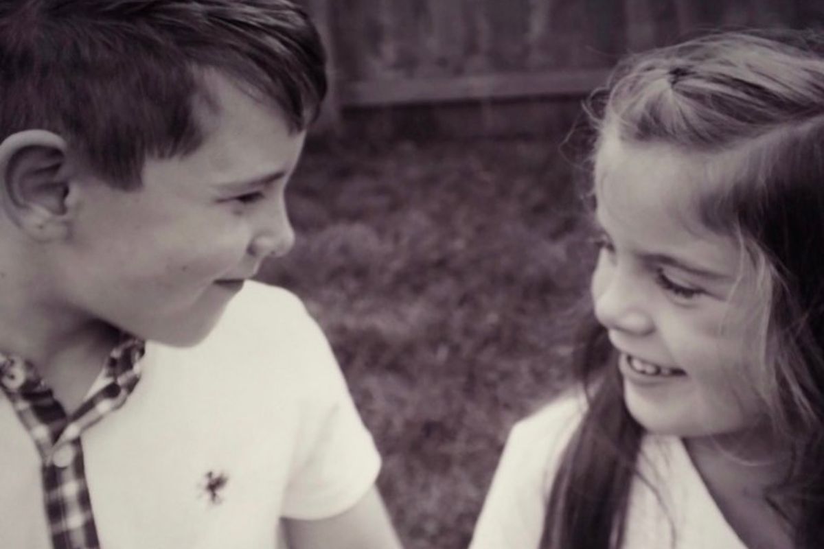 Tyler Cone and sister Millie as children