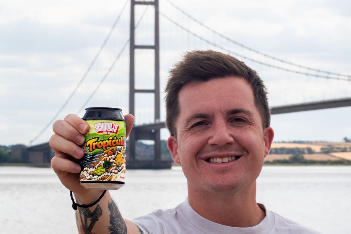 Henry Beercock with a can of Tropic'ull