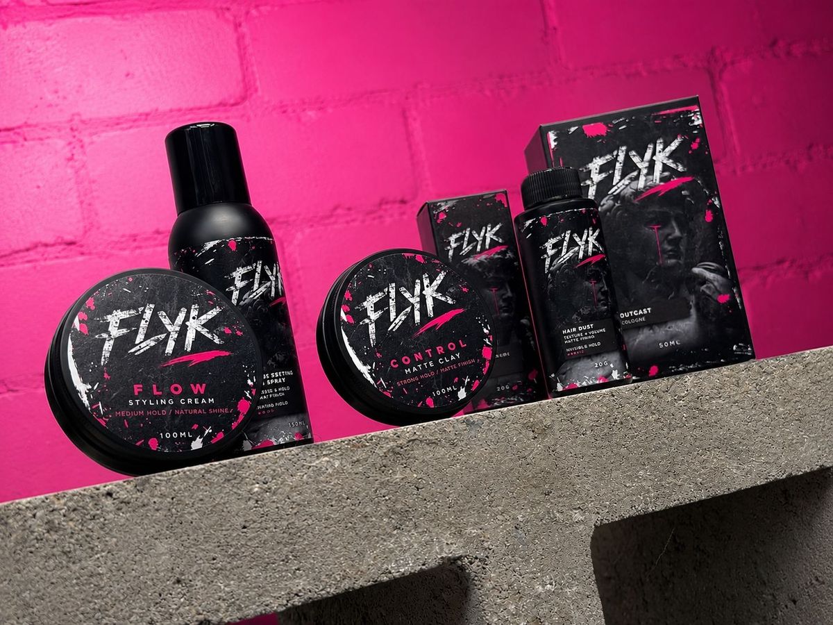 Grant has created his own haircare range, called Flyk