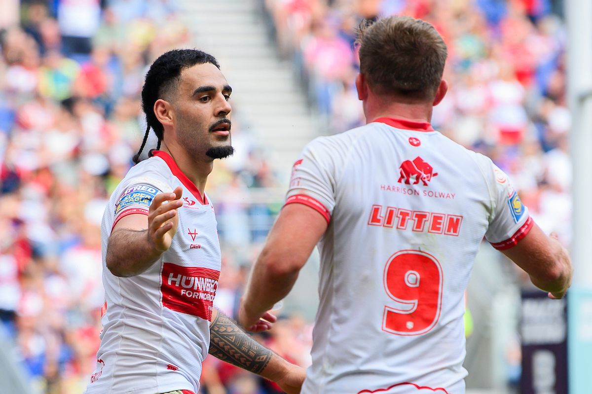 Hull KR's Tyrone May picked up an injury against Catalans