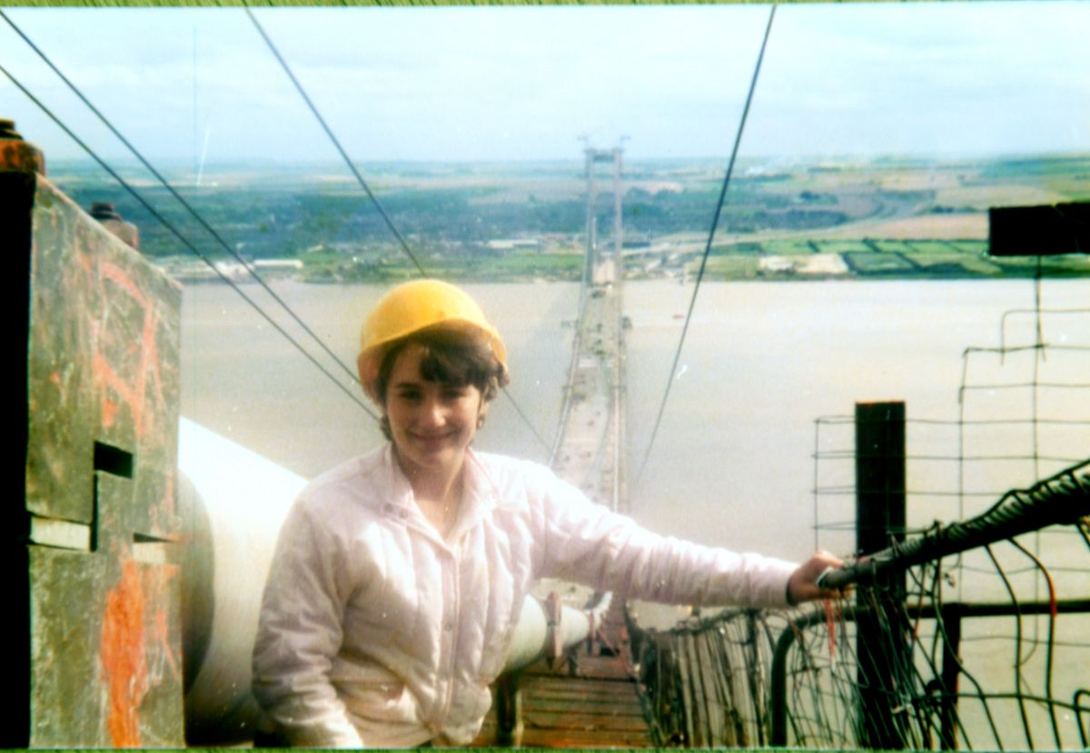 Harry's daughter Michaela up one of the towers