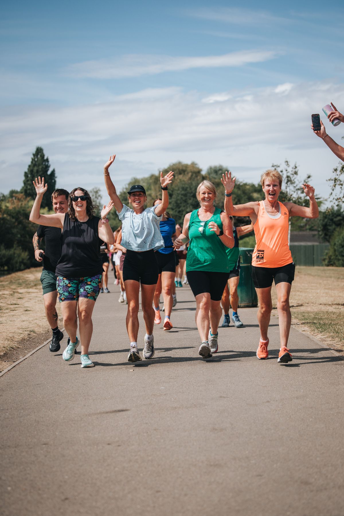 Esmée Gummer, in the light blue top, joins the Hull ParkRun 5k