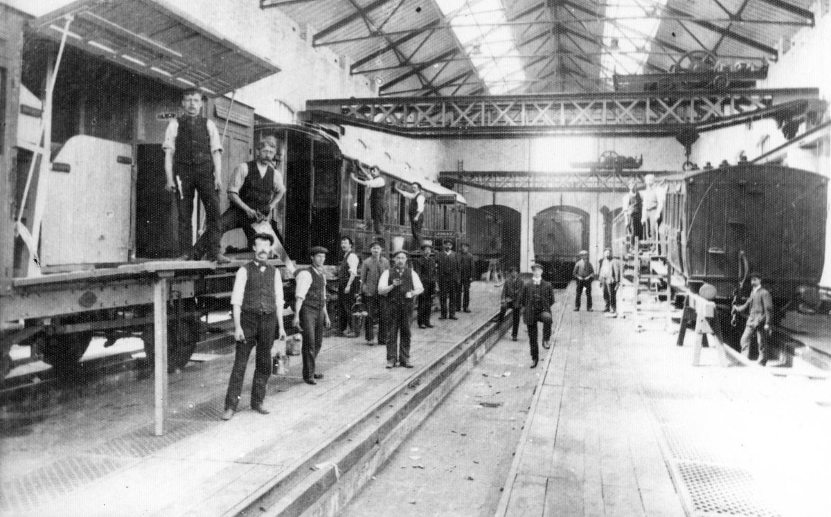 The auction also includes a large collection of East Yorkshire steam railway photographs - The Hull & Barnsley Railway's Springhead Locomotive Works in 1912