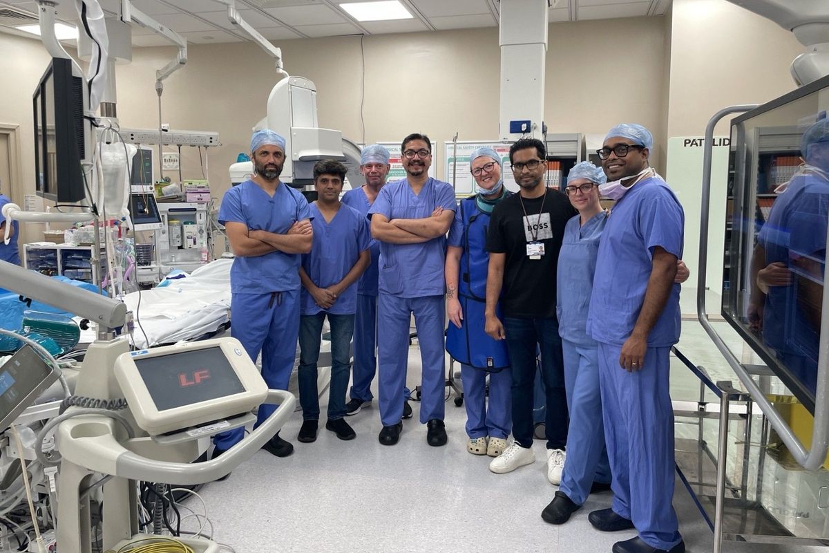 Some of the team at Castle Hill Hospital caring for patients like Peter Byers when they undergo TAVI procedures