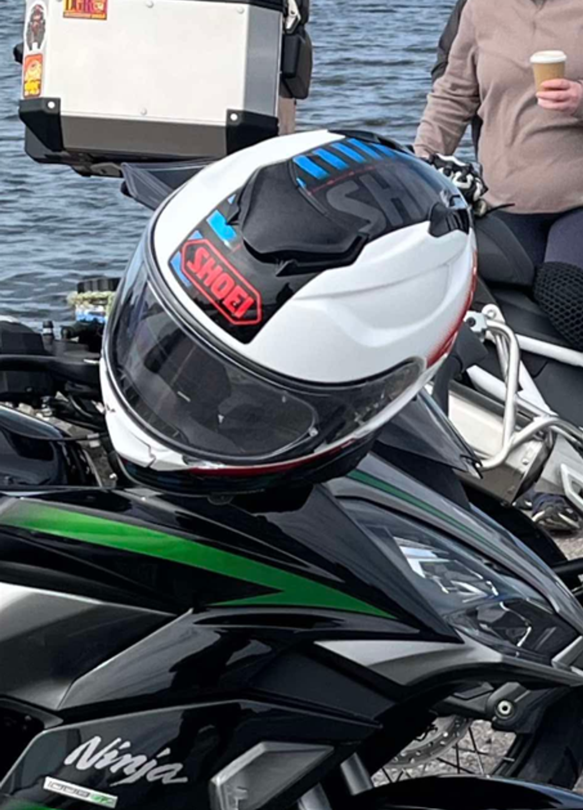 A helmet that was taken from a different biker at the Hornsea Bike Show