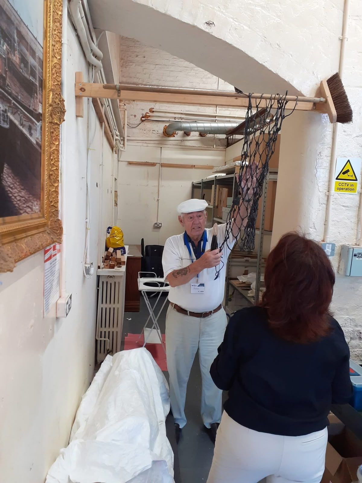 Peter Burrows volunteering at the Maritime Museum in Hull