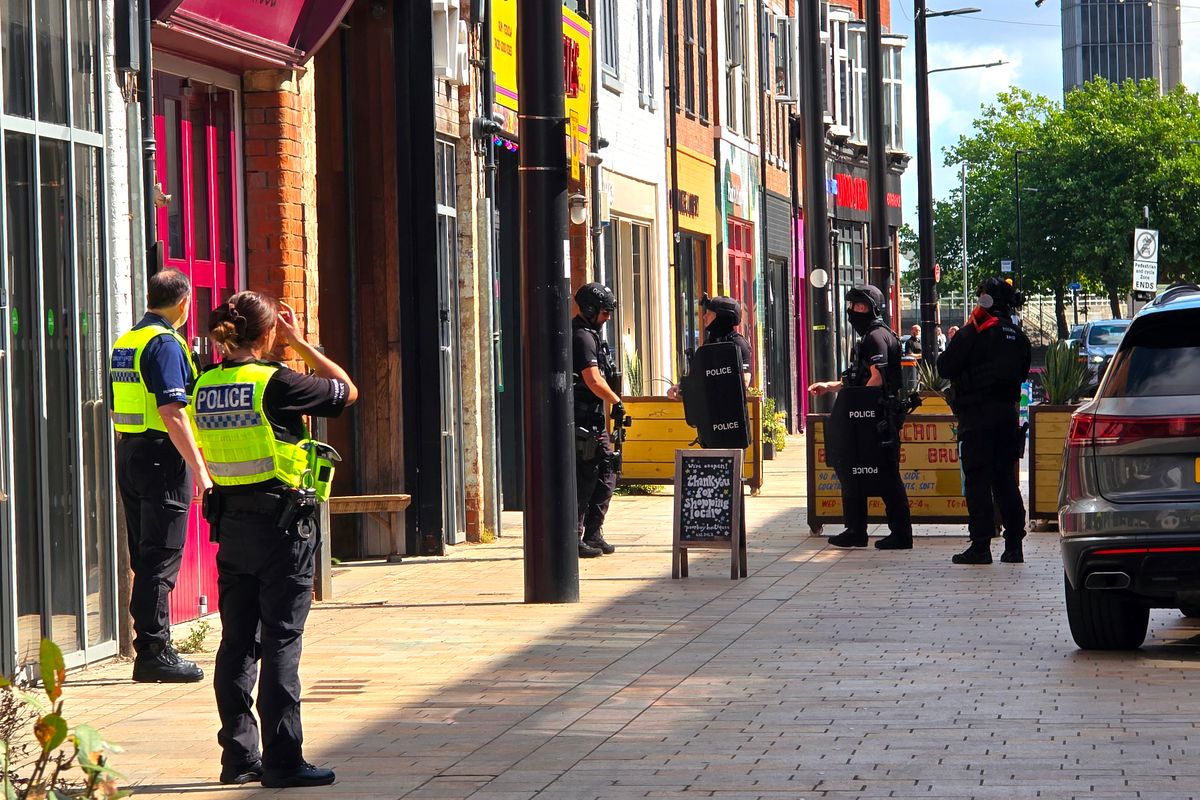 Armed police officers were called to Humber Street, in Hull