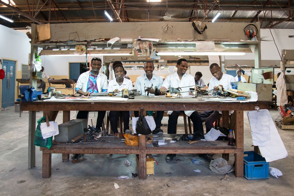 Prosthetists in Ghana work with high-quality legs from STAND