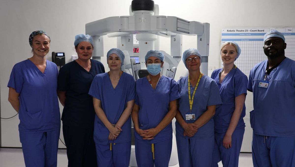 Some of the staff from Hull University Teaching Hospitals' Robotic Surgery teams