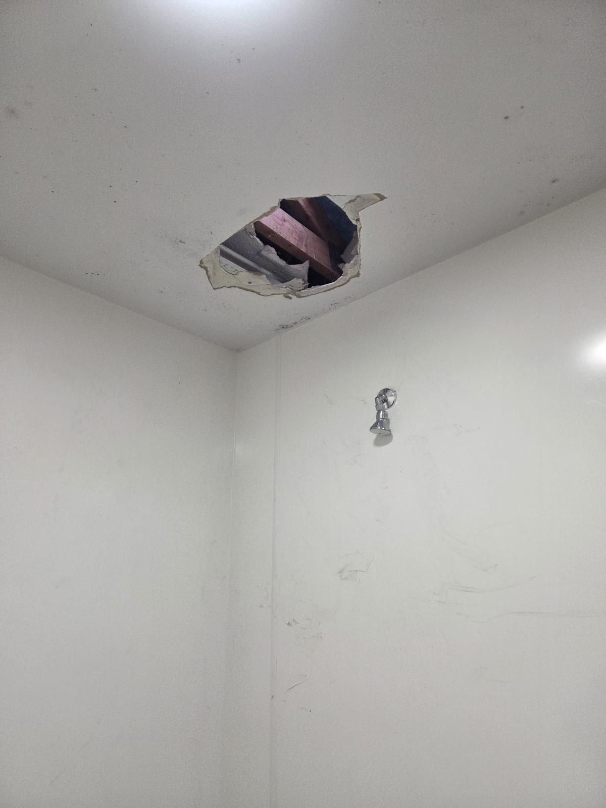 A hole in the ceiling