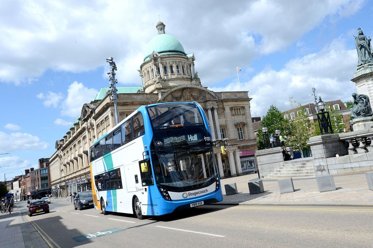 Stagecoach bus in Hull city centre