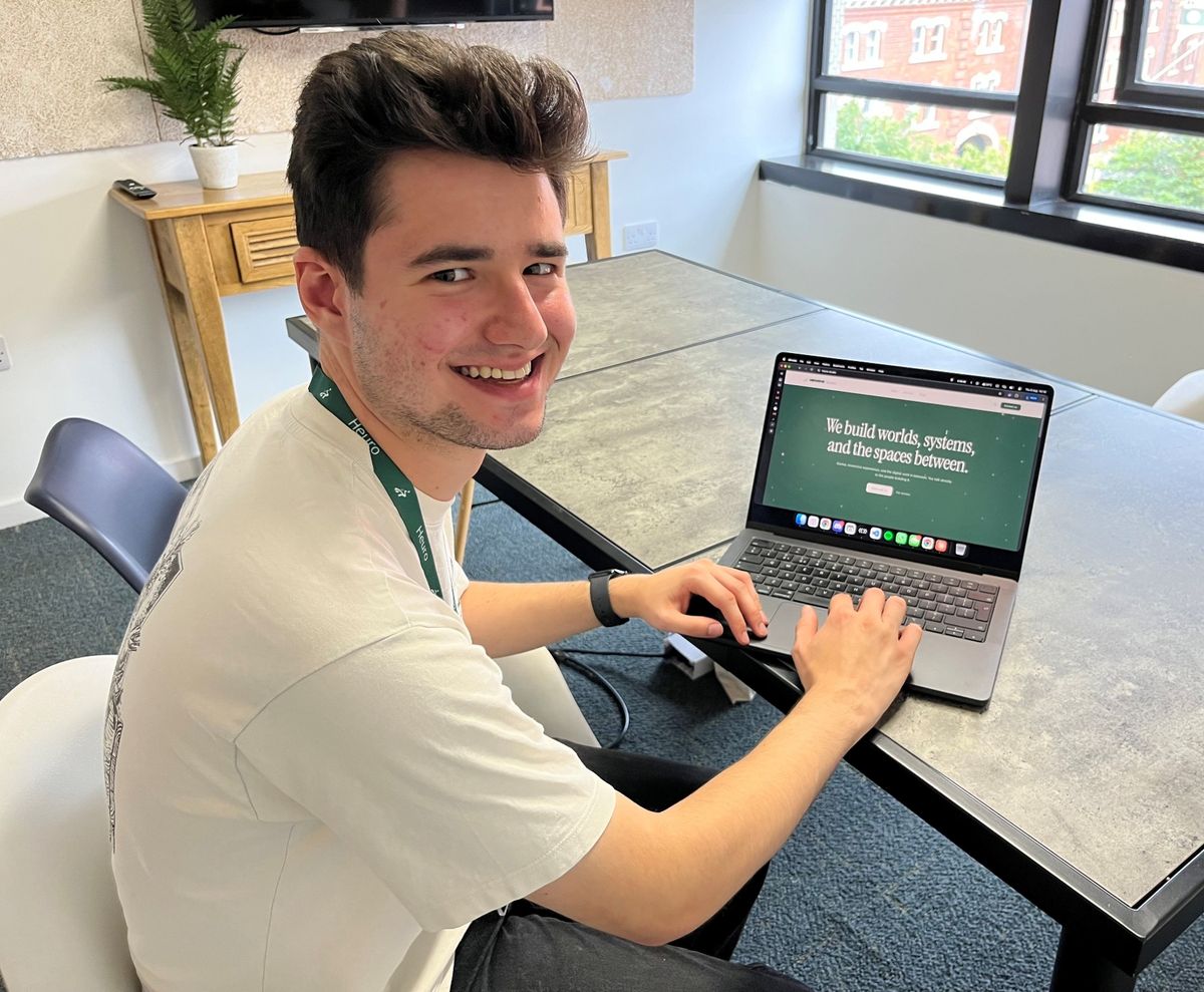 Alex Sparkes, 21, from Hornsea, has received a digital inclusion grant to boost his digital content business, Heuro Studios.