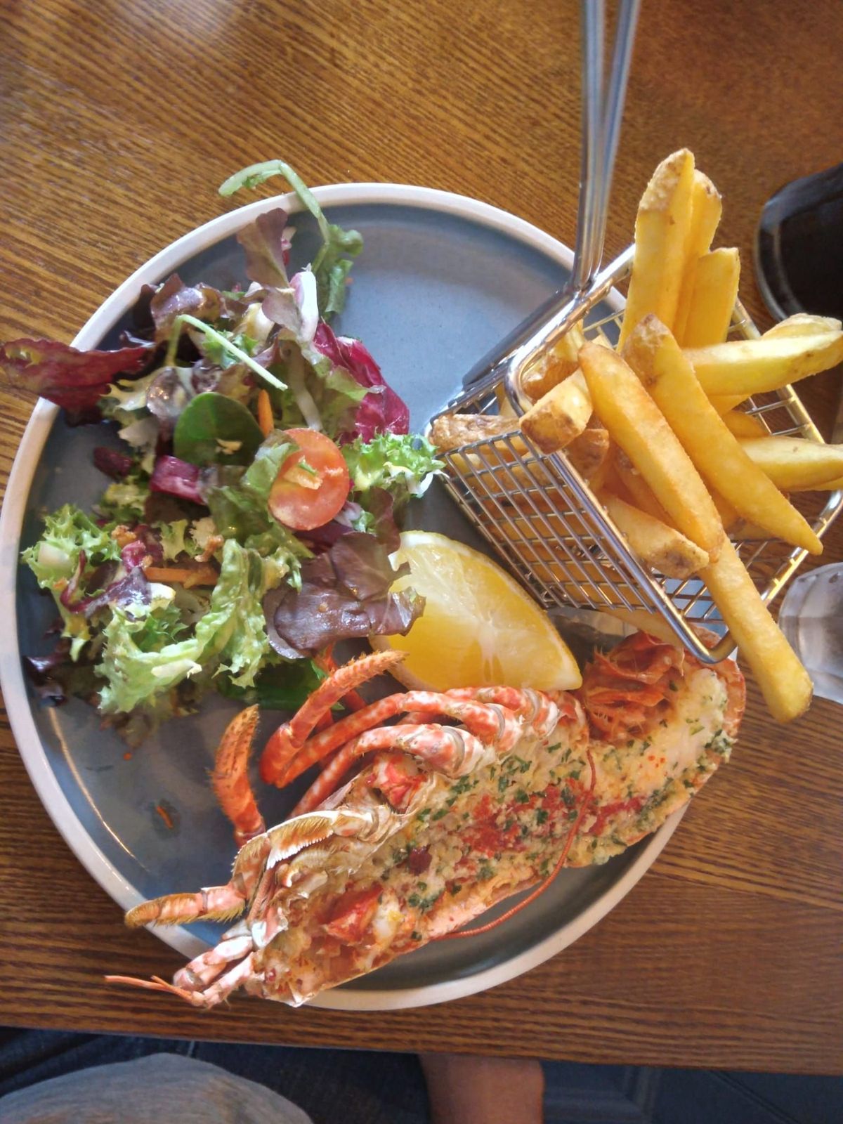 Flamborough half garlic butter lobster served at The Ship Inn