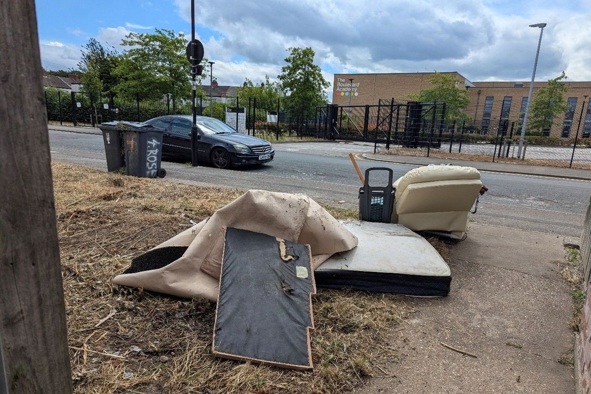 Some of the illegally dumped waste in Hull