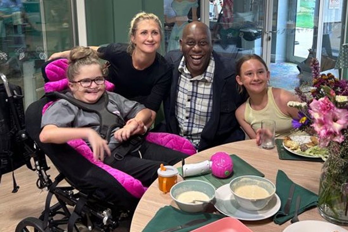 Ainsley Harriott makes dinner a special experience for young people and staff at Martin House Hospice