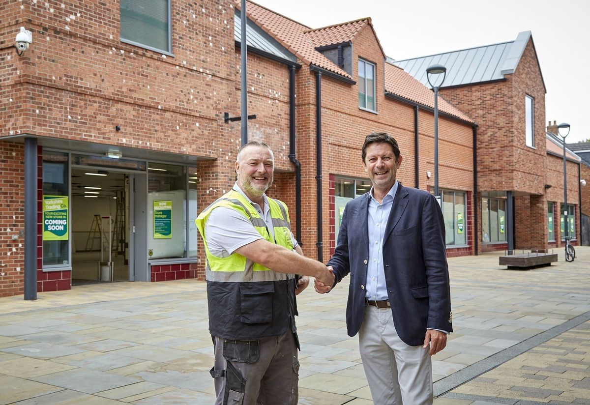 Pictured outside the unit that Yorkshire Trading Company has taken are Mark Johnson, left, and Jason Platten